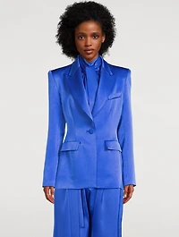 Aro Satin Crepe Blazer