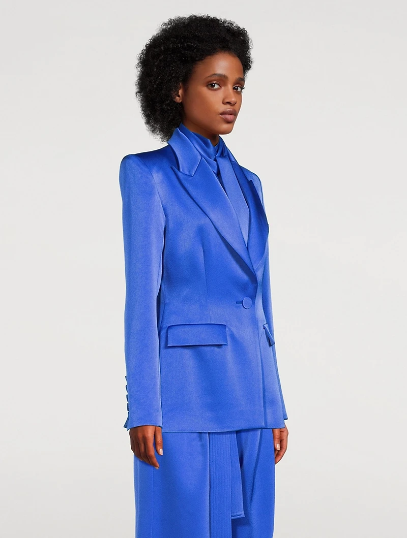 Aro Satin Crepe Blazer