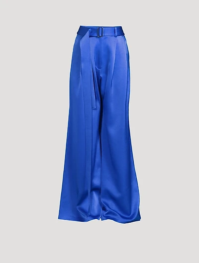 Landon Belted Wide-Leg Pants