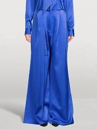 Landon Belted Wide-Leg Pants
