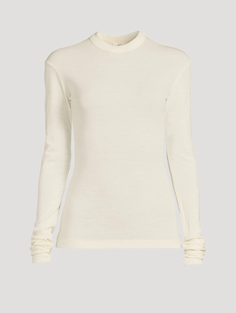 Jersey Wool Long-Sleeve T-Shirt