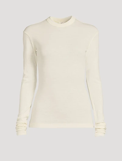 Jersey Wool Long-Sleeve T-Shirt