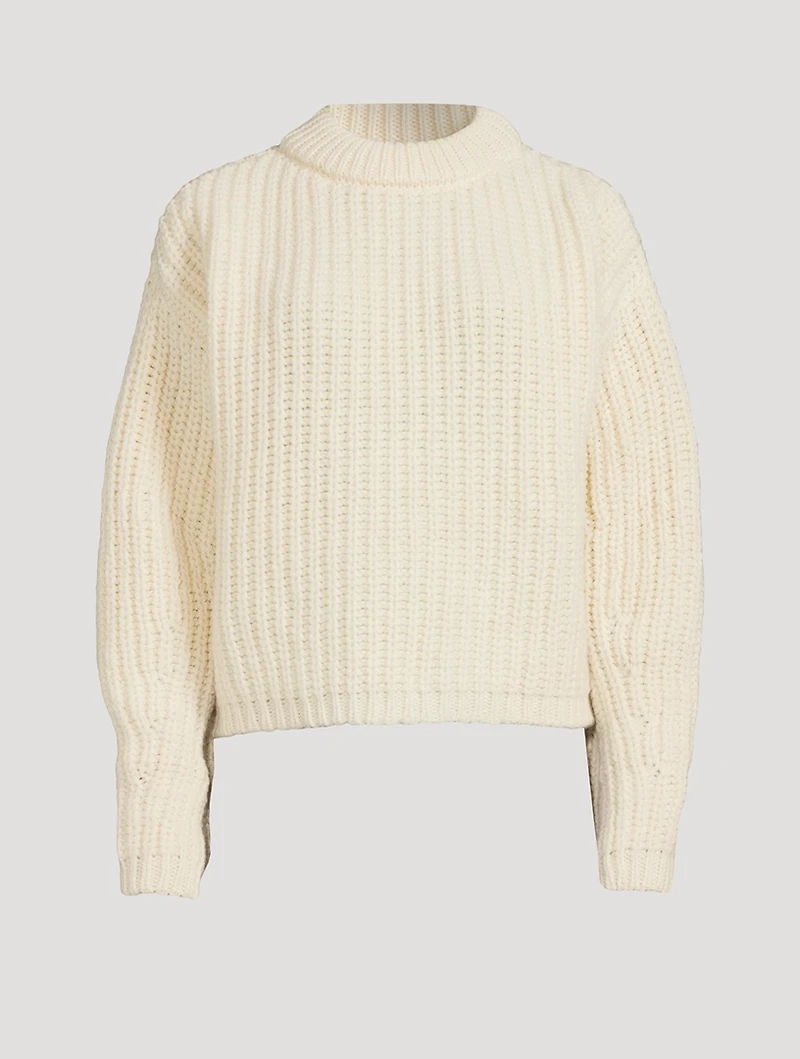 Chunky Wool Crewneck Sweater