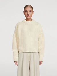 Chunky Wool Crewneck Sweater