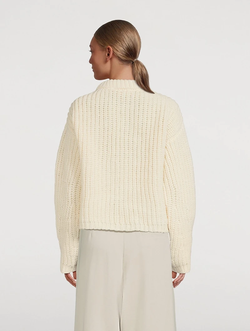 Chunky Wool Crewneck Sweater
