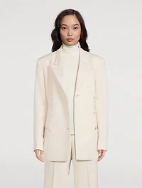 Cheval Wool Double-Breasted Suit Jacket
