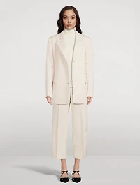 Cheval Wool Double-Breasted Suit Jacket