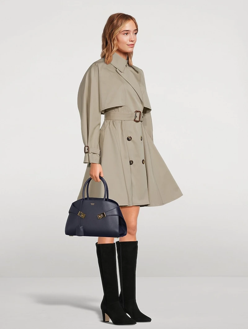 Small Hug Leather Satchel