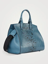 Studio Soft Embossed Leather Satchel