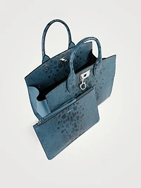 Studio Soft Embossed Leather Satchel