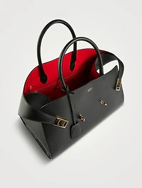 Medium Hug Leather Satchel