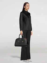 Medium Hug Leather Satchel