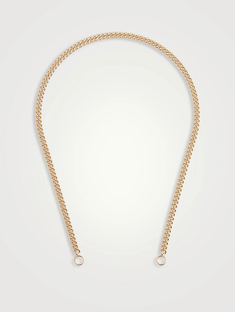 14K Gold Heavy Curb Chain Necklace