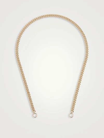 14K Gold Heavy Curb Chain Necklace