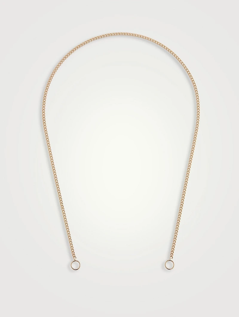 14K Gold Not So Heavy Curb Chain Necklace