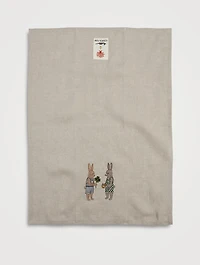 Good Luck Bunnies Tea Towel