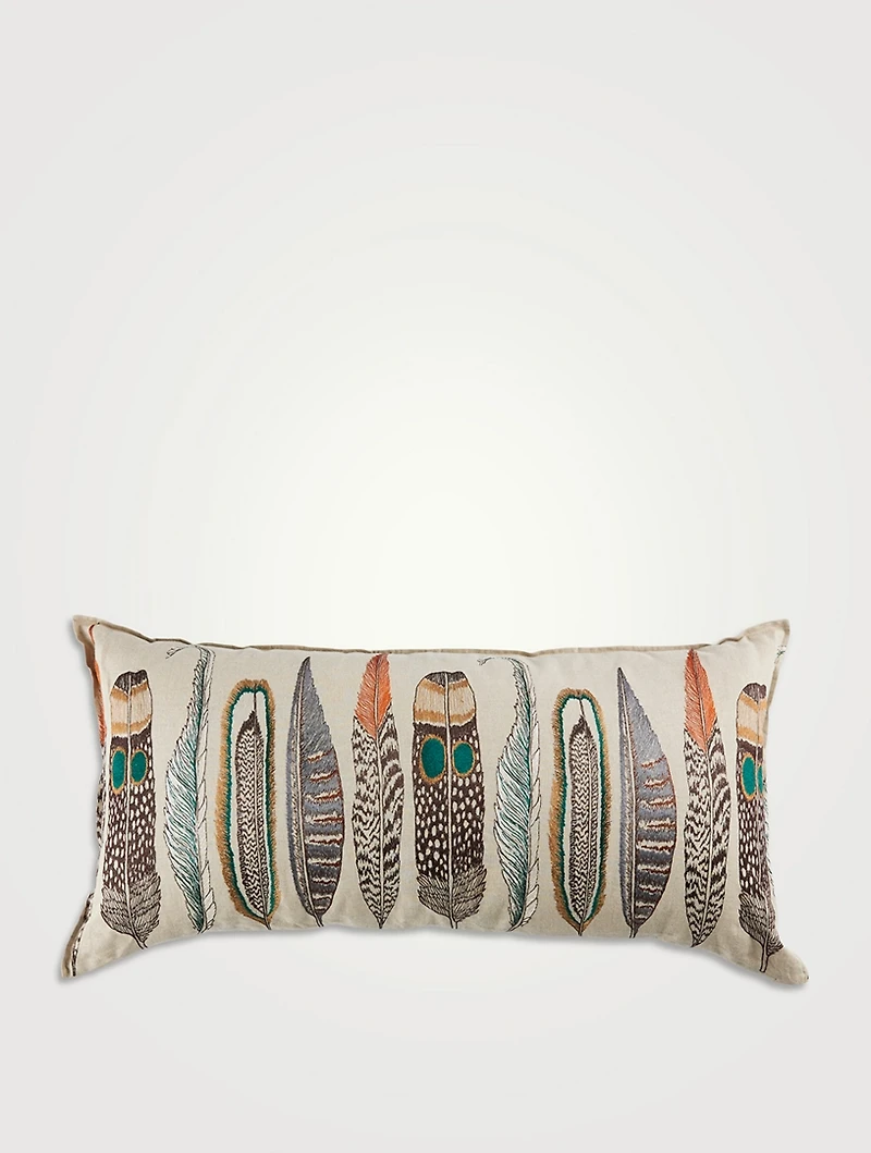 Large Feathers Lumbar Pillow