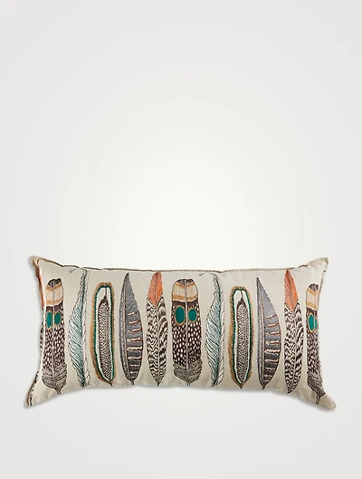 Large Feathers Lumbar Pillow