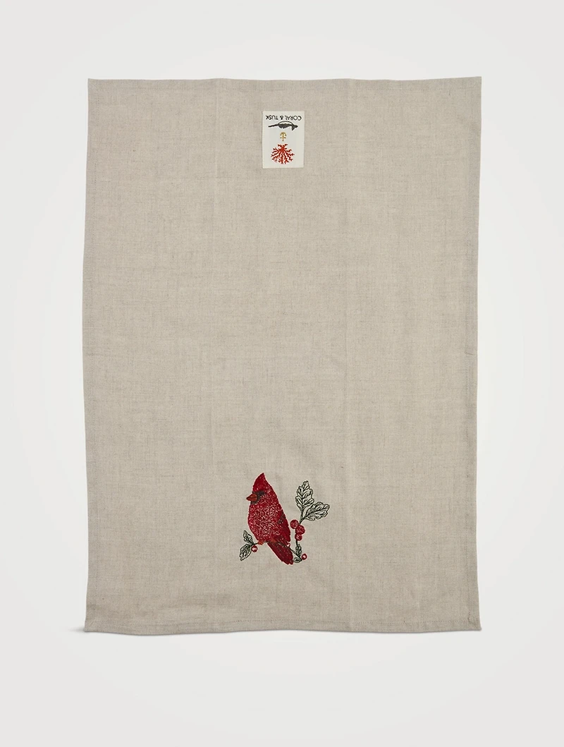 Red Cardinal Tea Towel