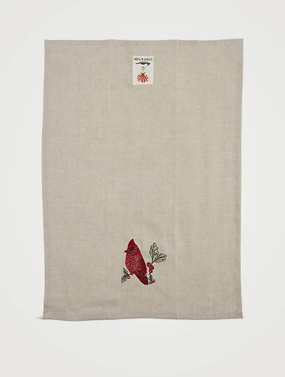 Red Cardinal Tea Towel