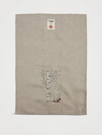 Snowshoe Hare Tea Towel