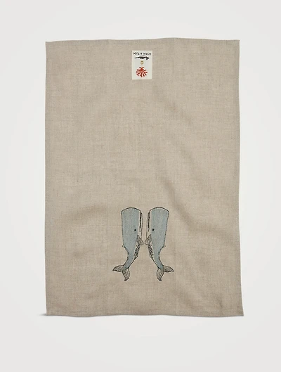 Whale Love Tea Towel