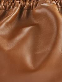 Drawstring Leather Tote Bag