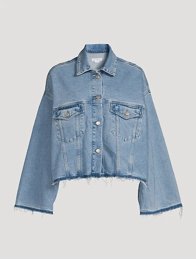 Raw-Edge Denim Jacket