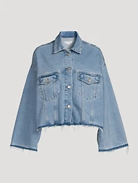 Raw-Edge Denim Jacket