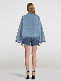 Raw-Edge Denim Jacket