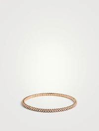 18K Rose Gold Tennis Stretch Bracelet With Diamonds
