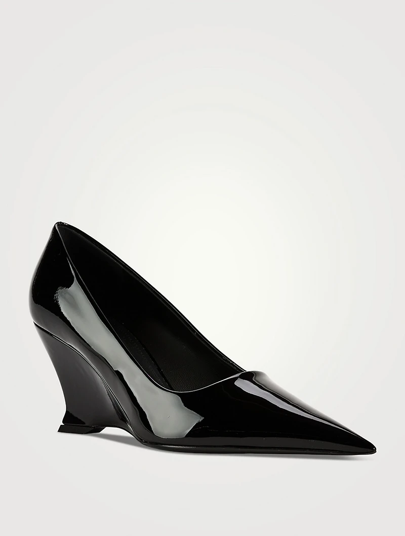 Patent Leather Wedge Pumps