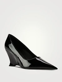 Patent Leather Wedge Pumps