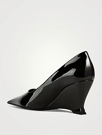 Patent Leather Wedge Pumps