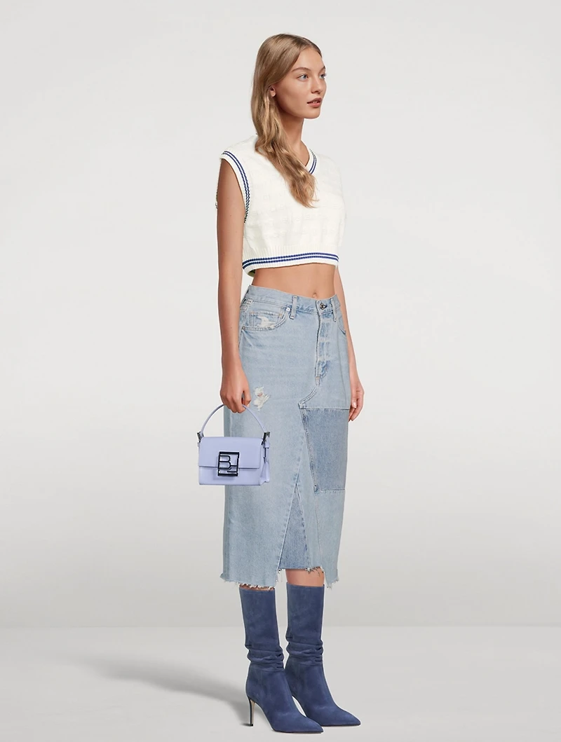Fran Semi-Patent Leather Top Handle Bag