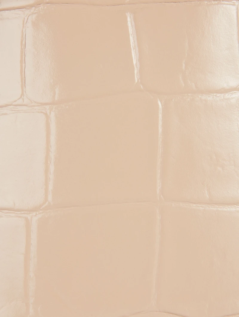 Note Croc-Embossed Leather Pochette