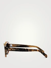 Oval Sunglasses In Tiger Print