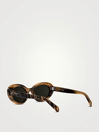 Oval Sunglasses In Tiger Print