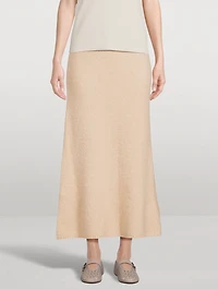 Kael Bouclé Cashmere Midi Skirt