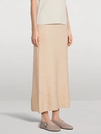 Kael Bouclé Cashmere Midi Skirt