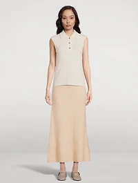 Kael Bouclé Cashmere Midi Skirt
