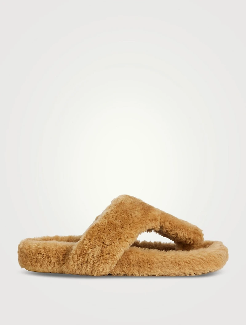 Ease Shearling Thong Sandals