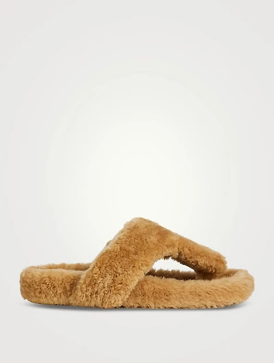 Ease Shearling Thong Sandals