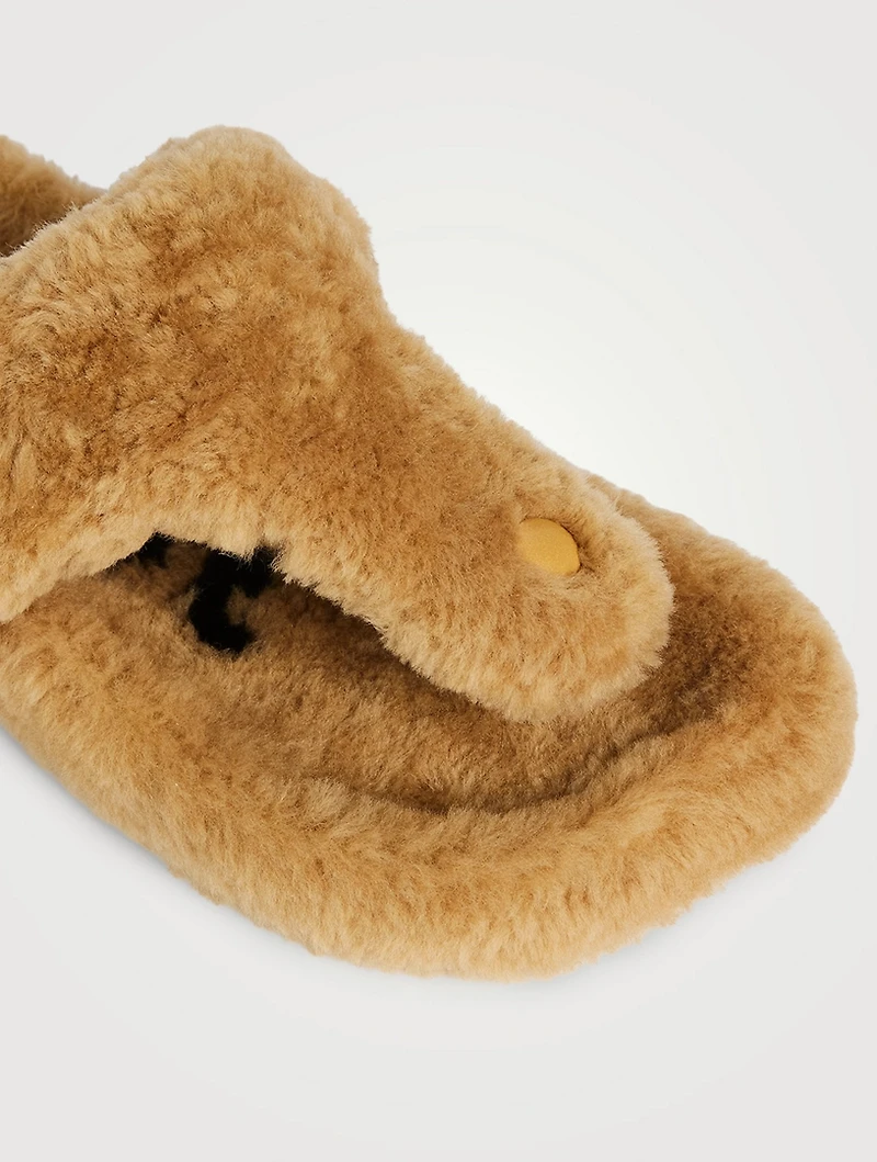 Ease Shearling Thong Sandals