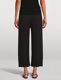Hatching Pleats Pants