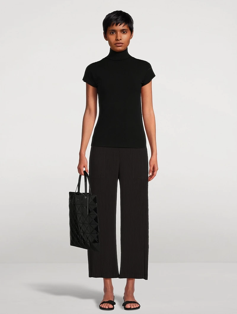 Hatching Pleats Pants