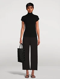 Hatching Pleats Pants