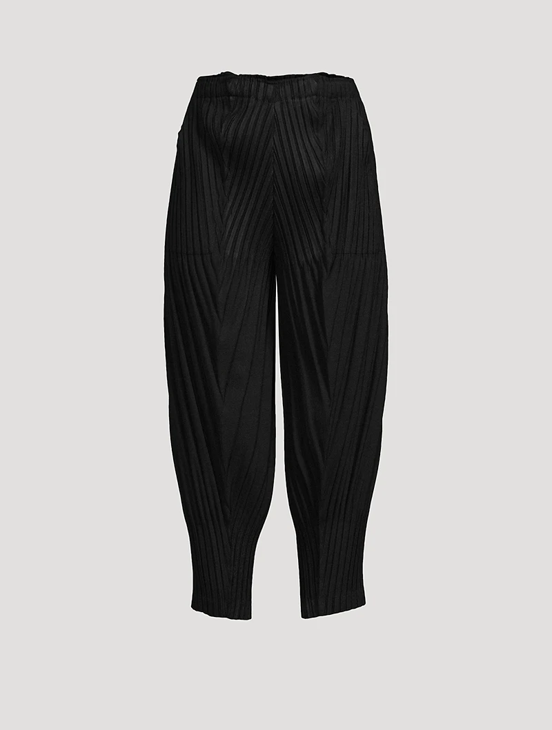 Linen Like Pleats Pants
