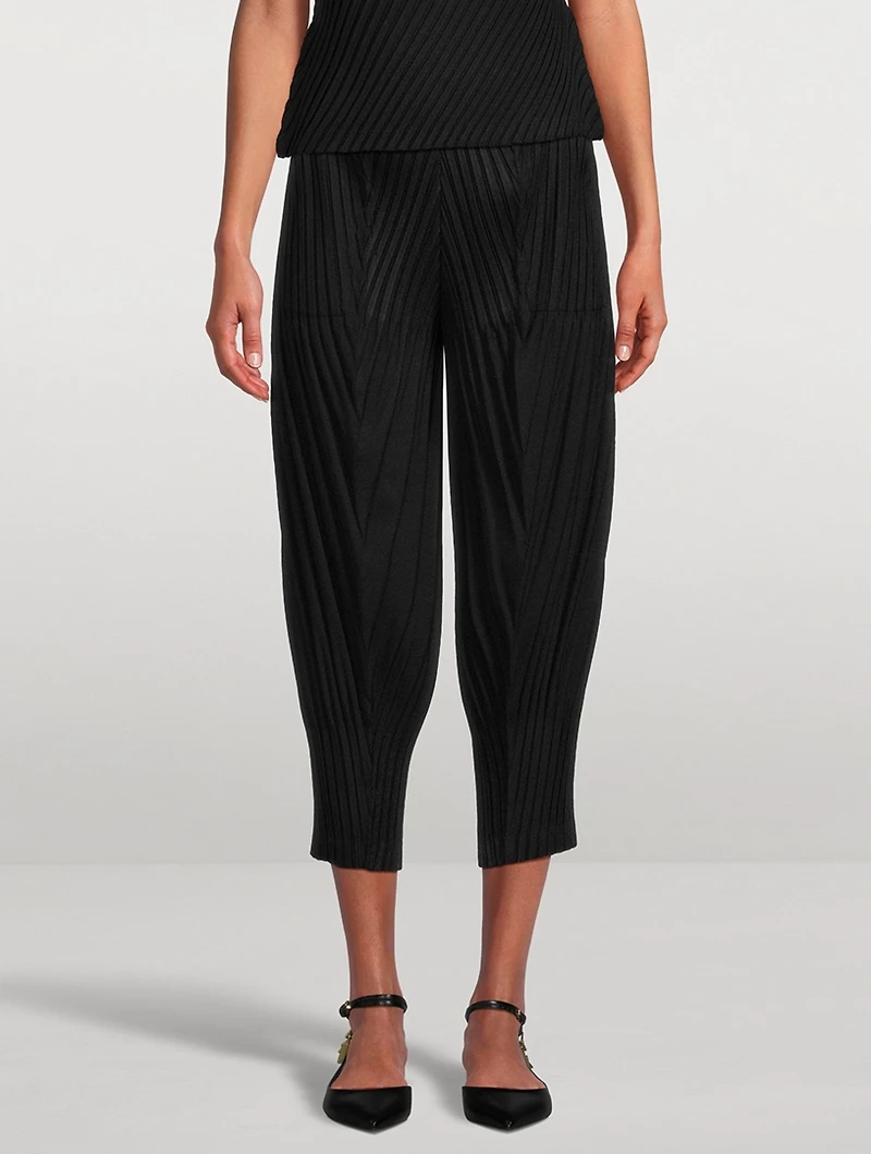 Linen Like Pleats Pants