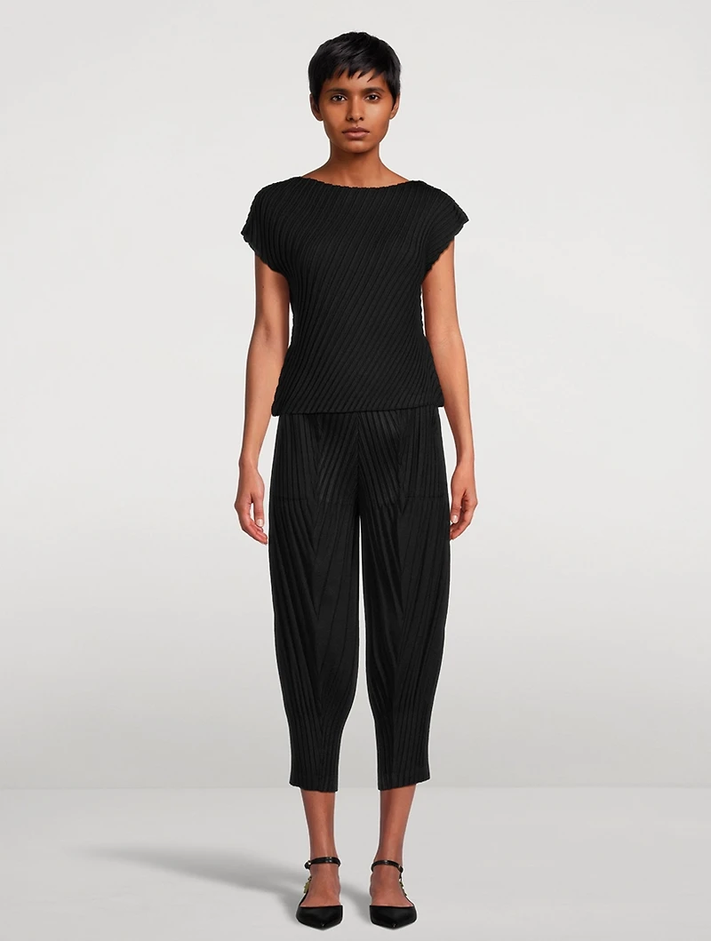 Linen Like Pleats Pants